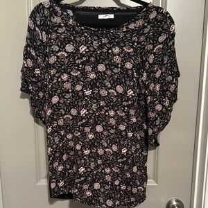 Maurices Black Ruffled Flutter Sleeve Blouse